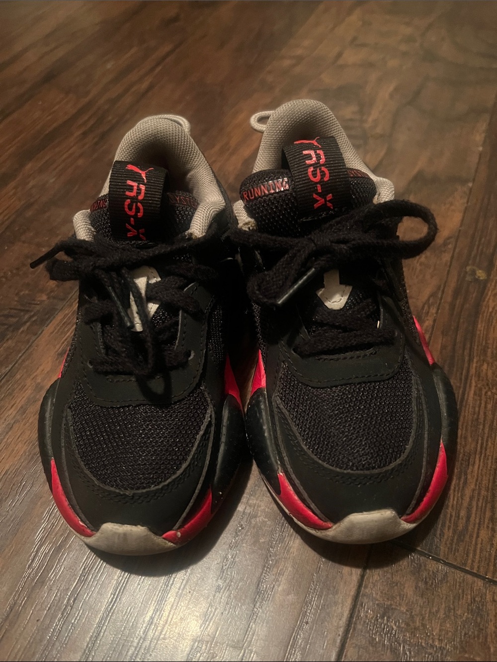 Puma RS -X Black and Red Running Sneakers